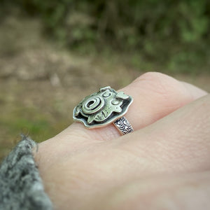 Joe, the Heart-Eyes Frog Ring / Size 6.5