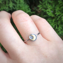 Load image into Gallery viewer, Mixed Metal Mini Moon Ring / Made to Order