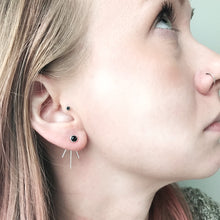 Load image into Gallery viewer, Black Onyx Trident Luxe Ear Jackets / Made to Order
