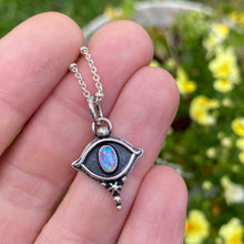 Load image into Gallery viewer, Synthetic Opal Eye Necklace {A} / 16”