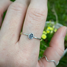 Load image into Gallery viewer, Tiny Hamsa Stamped Ring / Size 9.75
