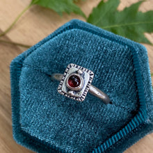 Load image into Gallery viewer, Garnet Rectangle Ring / Size 6.25