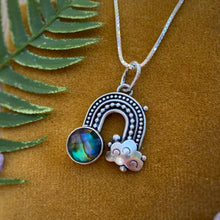 Load image into Gallery viewer, Abalone Quartz Rainbow Necklace / 18”