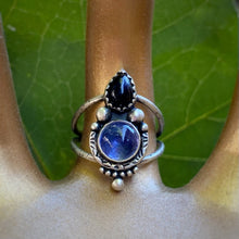 Load image into Gallery viewer, Iolite &amp; Tanzanite Statement Ring / Size 5.75