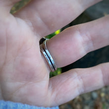 Load image into Gallery viewer, Rutilated Quartz, Amethyst, &amp; Peach Moonstone Leaf Ring / Size 7.5