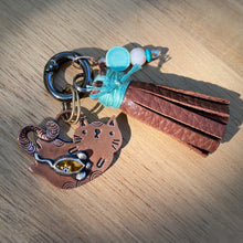 Load image into Gallery viewer, Babette the Cat Millefiori Glass Copper Charm