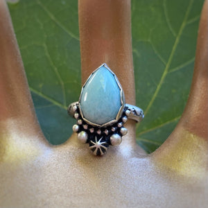 Larimar Statement Ring / Size 6.5