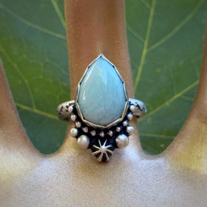 Larimar Statement Ring / Size 6.5