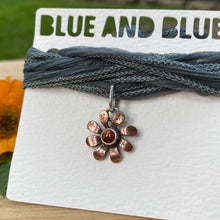 Load image into Gallery viewer, Sunstone &amp; Copper Flower Silk Choker