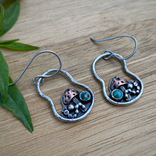 Load image into Gallery viewer, Turquoise Groovy Mushie Earrings