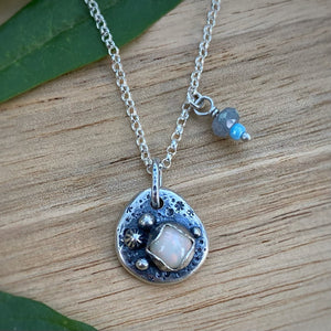 Ethiopian Opal Pebble Necklace / 17”
