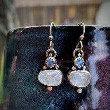 Load image into Gallery viewer, Double Rainbow Moonstone Earrings