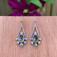 Load image into Gallery viewer, Citrine Dotted Earrings