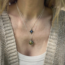 Load image into Gallery viewer, Yellow Serpentine Moon Necklace / 20”
