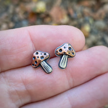 Load image into Gallery viewer, Mixed Metal Mushie Stud Earrings {B}