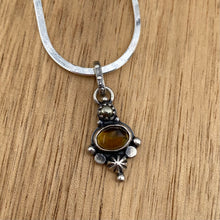 Load image into Gallery viewer, Citrine &amp; Pyrite Mini Statement Necklace / 16”