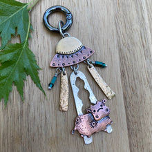 Load image into Gallery viewer, Bessie the Cow vs. UFO Jumbo Copper Charm