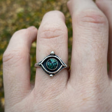 Load image into Gallery viewer, New Lander Turquoise Evil Eye Ring / Size 8.5