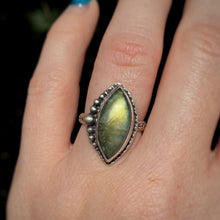 Load image into Gallery viewer, Labradorite Statement Ring / Size 8 - 8.25