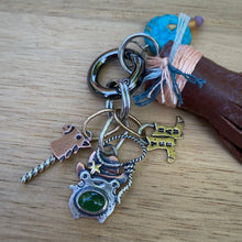 Load image into Gallery viewer, Annie the Cowgirl Frog Green Serpentine Charm Set