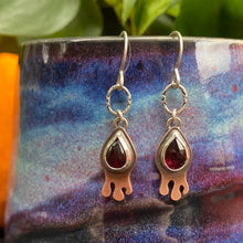 Load image into Gallery viewer, Garnet Drippy Dangle Earrings {B}