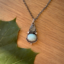 Load image into Gallery viewer, Prehnite &amp; Larimar Pendant Necklace / 20”