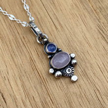 Load image into Gallery viewer, Kunzite &amp; Tanzanite Mini Statement Necklace / 19”