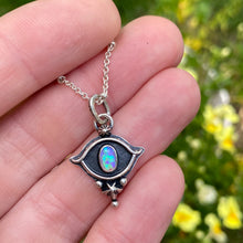 Load image into Gallery viewer, Synthetic Opal Eye Necklace {B} / 17”