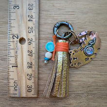 Load image into Gallery viewer, Zazzy the Cat Glitter Copper Charm
