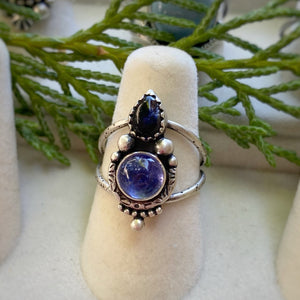 Iolite & Tanzanite Statement Ring / Size 5.75