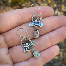 Load image into Gallery viewer, Jade Teardrop Moth Earrings