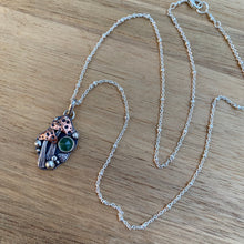 Load image into Gallery viewer, Green Serpentine Mushie Necklace / 19”