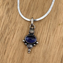 Load image into Gallery viewer, Iolite &amp; Labradorite Mini Statement Necklace / 20”