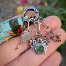 Load image into Gallery viewer, Chuckles the Clown Frog Green Serpentine Charm Set