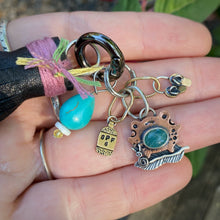 Load image into Gallery viewer, Randy the Surfer Frog Grandidierite Charm Set