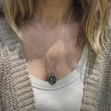 Load image into Gallery viewer, Rainbow Moonstone Moon Shadowbox Necklace / 22”