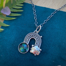 Load image into Gallery viewer, Abalone Quartz Rainbow Necklace / 17”