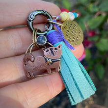Load image into Gallery viewer, Popcorn the Dog Labradorite Copper Charm