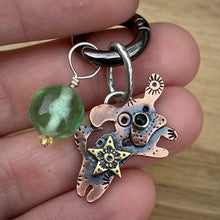 Load image into Gallery viewer, Steak the Pup Copper &amp; Black Onyx Charm