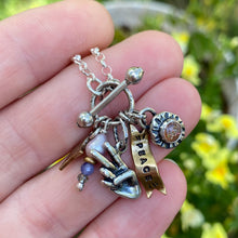 Load image into Gallery viewer, Sunstone Peace Charm Necklace / 20”