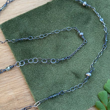 Load image into Gallery viewer, Oxidized Beaded Abstract Choker Chain / 16”