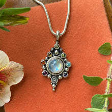 Load image into Gallery viewer, Rainbow Moonstone Rainbow Necklace / 18”