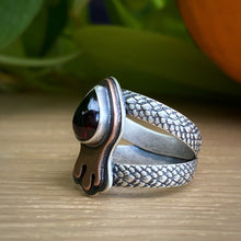 Load image into Gallery viewer, Garnet Drippy Ring / Size 7 - 7.25
