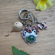 Load image into Gallery viewer, Chuckles the Clown Frog Green Serpentine Charm Set