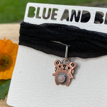 Load image into Gallery viewer, Pink Opal &amp; Copper Teddy Silk Choker {A}