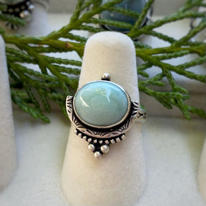 Larimar Statement Ring / Size 6 - 6.25