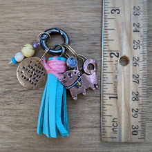 Load image into Gallery viewer, Socks the Cat Rainbow Moonstone Copper Charm