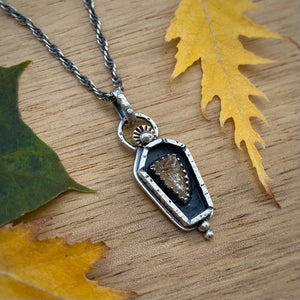 Citrine Coffin Necklace / 19”