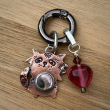 Load image into Gallery viewer, Buddy the Raccoon Copper &amp; Abalone Charm