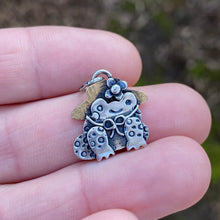 Load image into Gallery viewer, “Lady Lily Padds” Frog Necklace / Choose Your Own Chain Length!